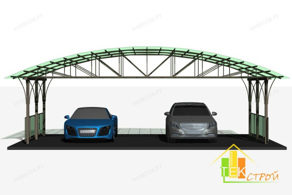 3-D Проект навеса для автомобилей